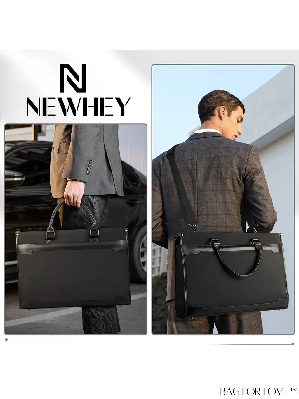BagForLove - 15.6 Laptop Messenger Bag for Business, Office Work, and Travel