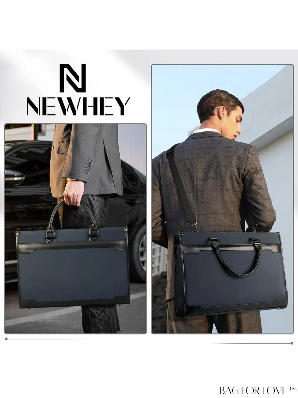 BagForLove - 15.6 Laptop Messenger Bag for Business, Office Work, and Travel