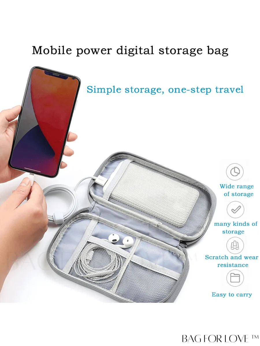 BagForLove - Compact Digital Cable Storage Bag with Zipper - Portable and Organized Solution