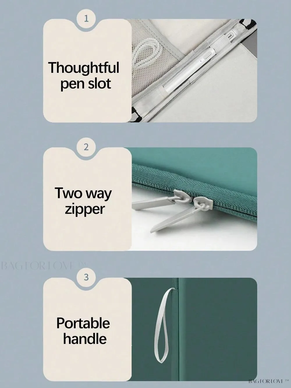 BagForLove - Compact Shockproof Bag Compatible with Small Tablets