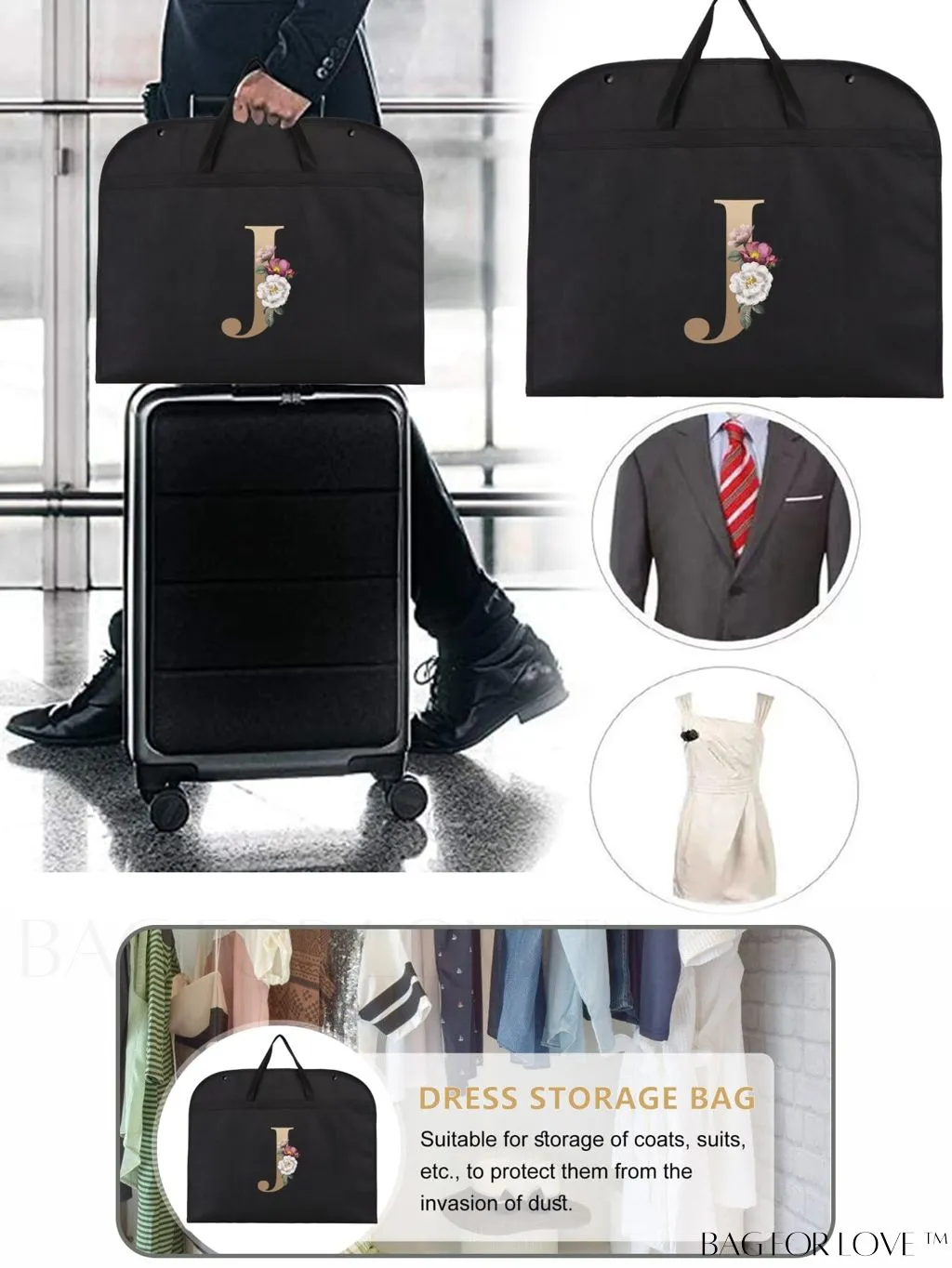 BagForLove - Wedding Dress Garment Storage Bag - Travel-friendly Clothing Organizer for Dust-free Storage