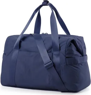 BAGSMART Gym Bag for Women, Carry on Weekender Overnight Bag, Travel Duffel Bags with Trolley Sleeve, Personal Item Travel Bag Tote Bag Workout Dance Bag(Dark Blue,Medium)