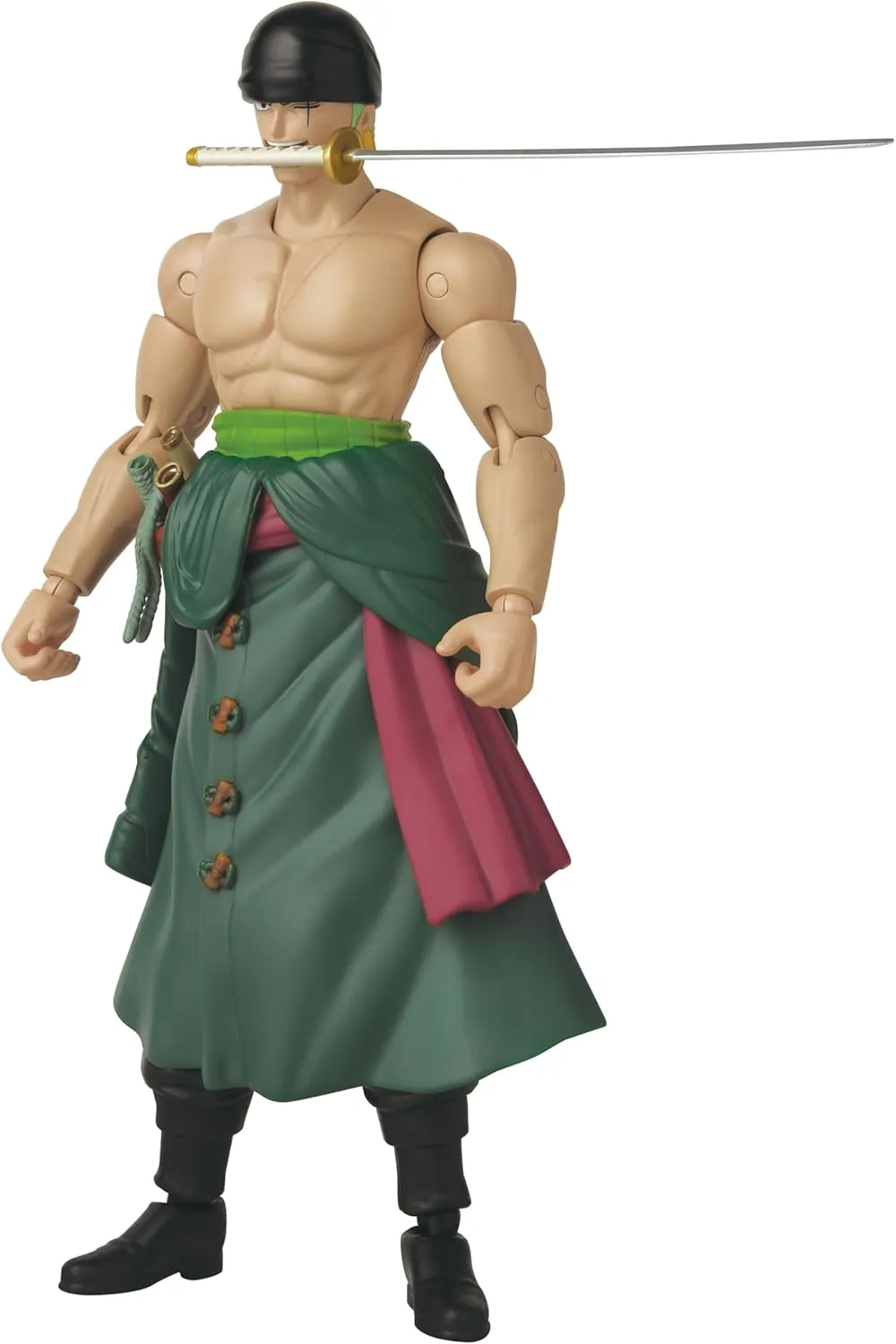 Bandai Anime Heroes One Piece Roronoa Zoro 17 cm Articulated Manga Figurine - Three Sword Style - Officially Licensed - Children's Toy 4 