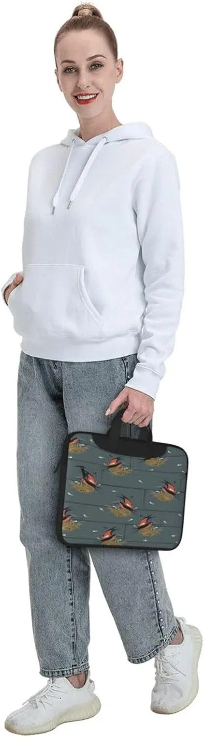 Barn Swallow In Graphite Print Laptop Bag,Can Use It Freely As A Shoulder Bag,Crossbody Bag,And Briefcase
