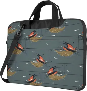 Barn Swallow In Graphite Print Laptop Bag,Can Use It Freely As A Shoulder Bag,Crossbody Bag,And Briefcase
