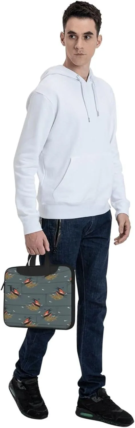 Barn Swallow In Graphite Print Laptop Bag,Can Use It Freely As A Shoulder Bag,Crossbody Bag,And Briefcase