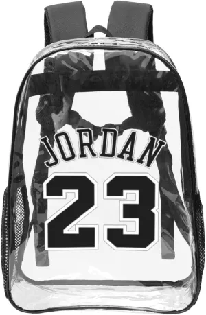 Basketball Goat 23 Transparent Backpack 16 Inch Laptop Backpack Large Capacity Backpack Travel Bag