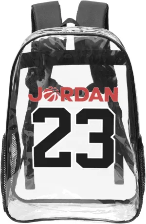 Basketball Goat 23 Transparent Backpack 16 Inch Laptop Backpack Large Capacity Backpack Travel Bag