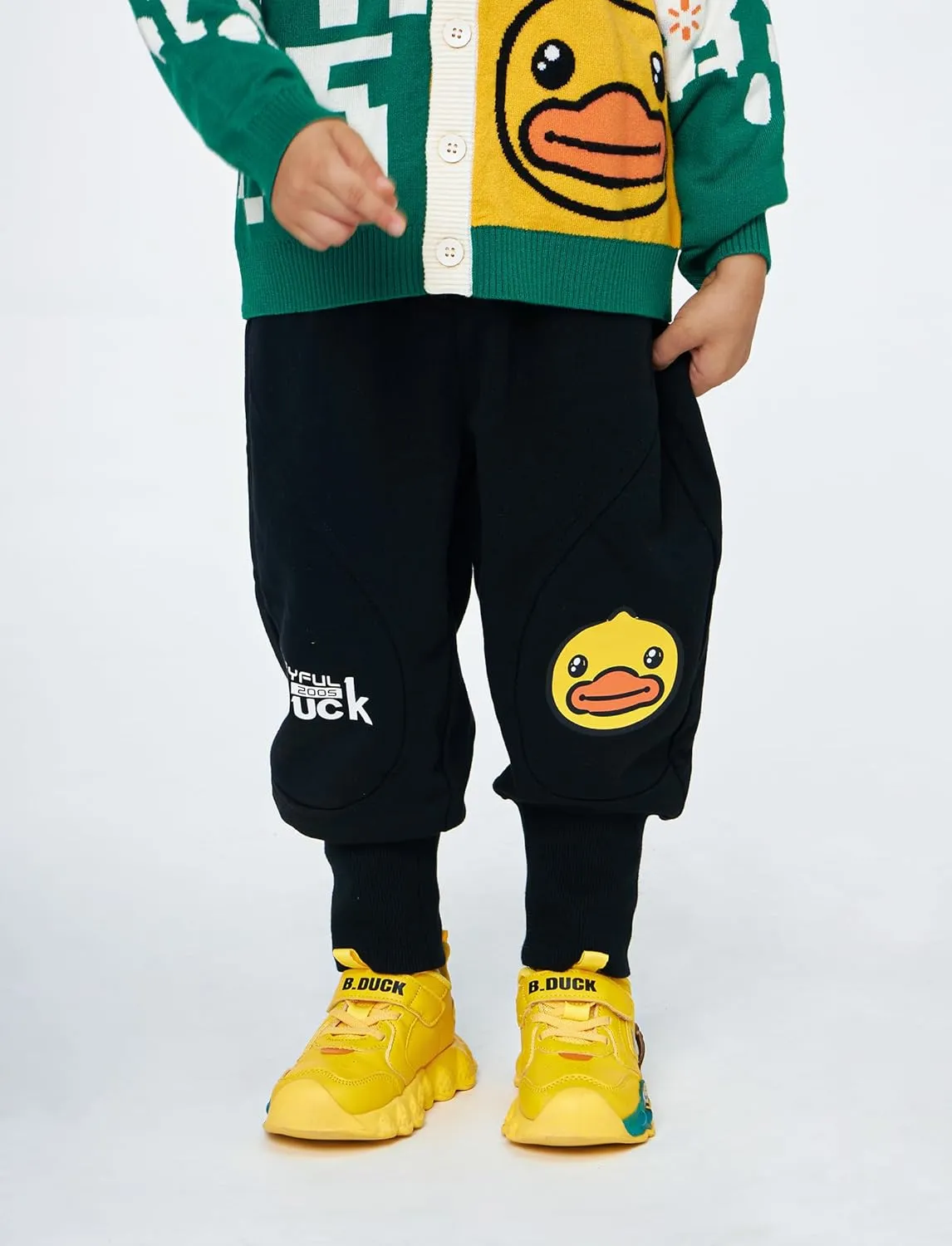 B.Duck Unisex Kids Sweatpants with Pockets Cartoon Duck Elastic Waist Joggers Pants for Toddler Boys Girls (3-12 Years)