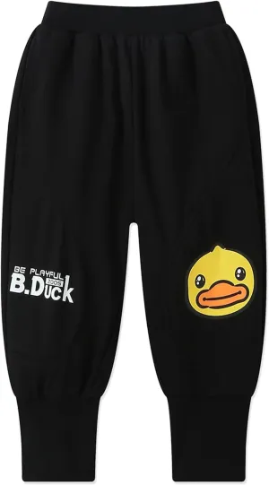 B.Duck Unisex Kids Sweatpants with Pockets Cartoon Duck Elastic Waist Joggers Pants for Toddler Boys Girls (3-12 Years)