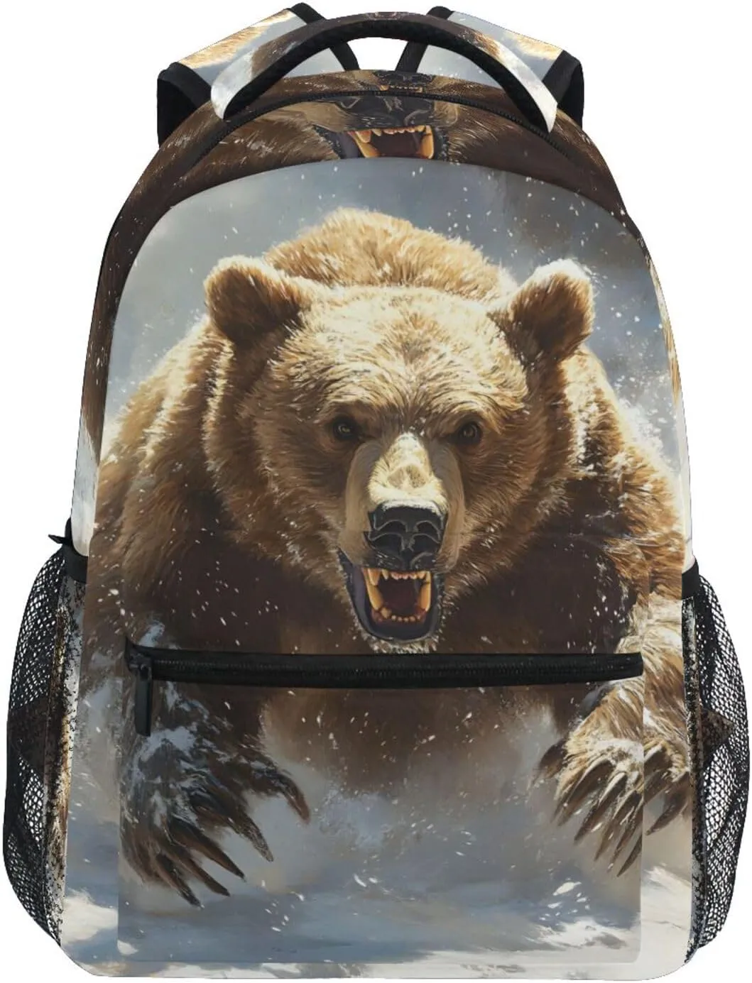 Bear Roar Backpack 3rd 4th 5th Grade School Bookbag Travel Laptop Daypack Bag Purse for Boys Girls Teens