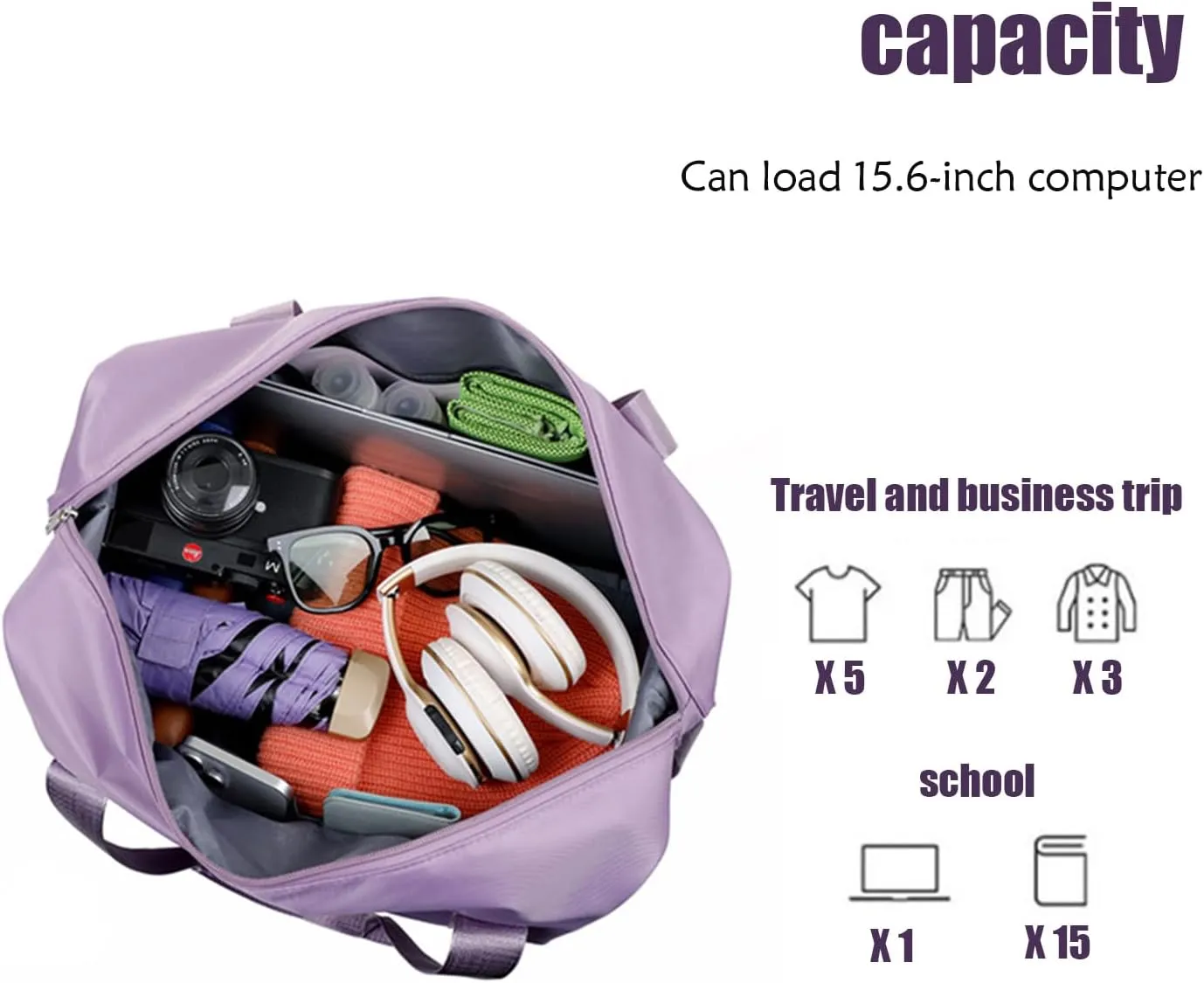 Beente Travel Bag with Wheels, 2025 New Beente Luggage with 360° Removable Silent Universal Wheels, Large Capacity Travel Bag, 5-Second Expandable Foldable, for Airports and Pavements (black)