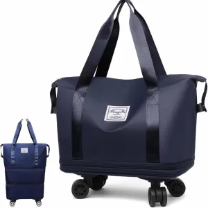 Beente Travel Bag With Wheels, 2025 New kulken Large Capacity Travel Bag-Universal Wheel Removable, All-In-One Travel Set(Blue)