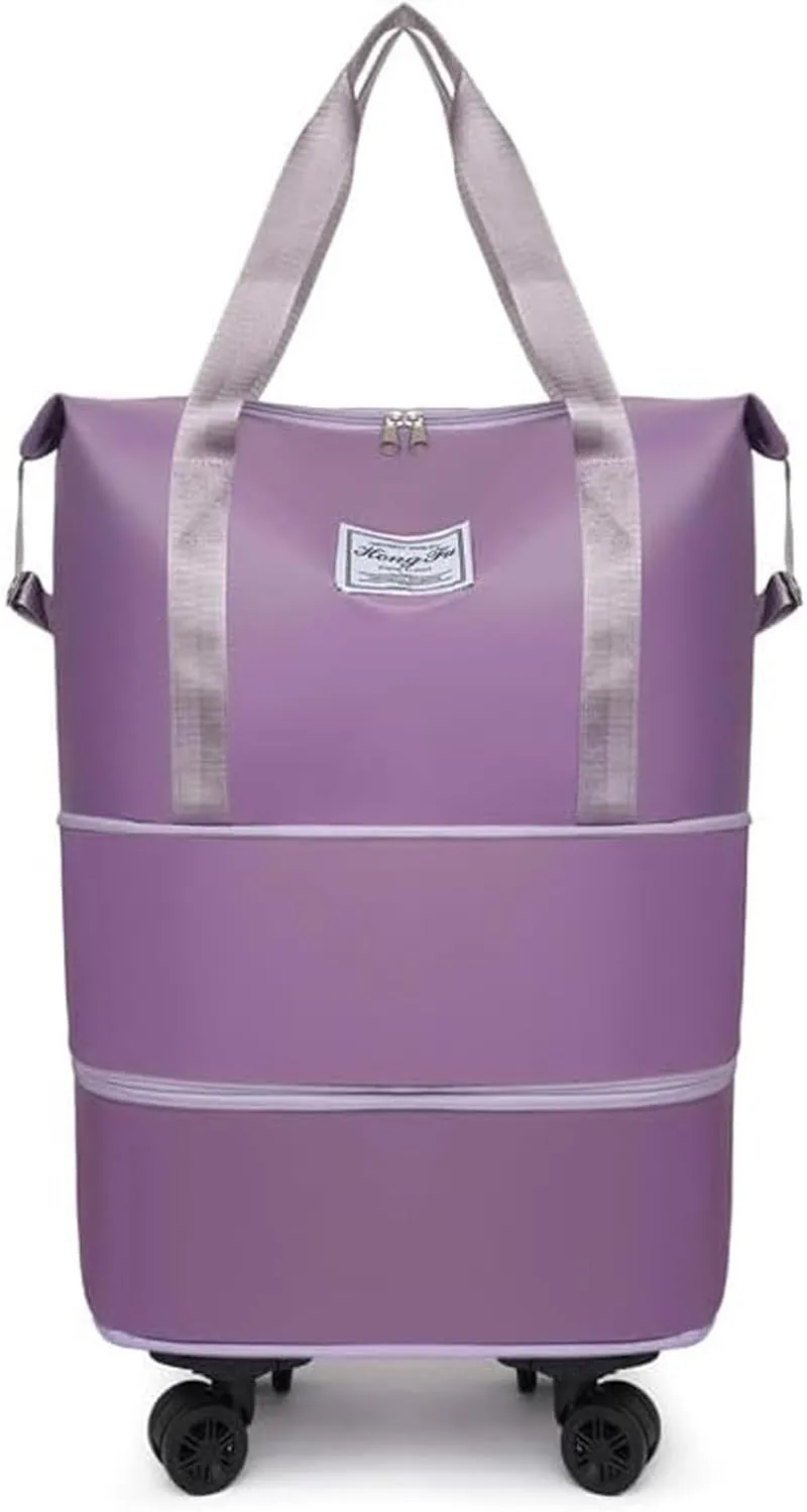 Beente Travel Bag with Wheels, 2025 New Large Capacity Travel Bag with Removable Wheels (Gray,One Size)