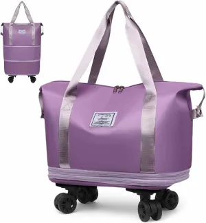 Beente/Kulken/Pepepo Travel Bag with Wheels, 2025 New Large Capacity Travel Bag - Universal Wheel Removable (Purple,One Size)