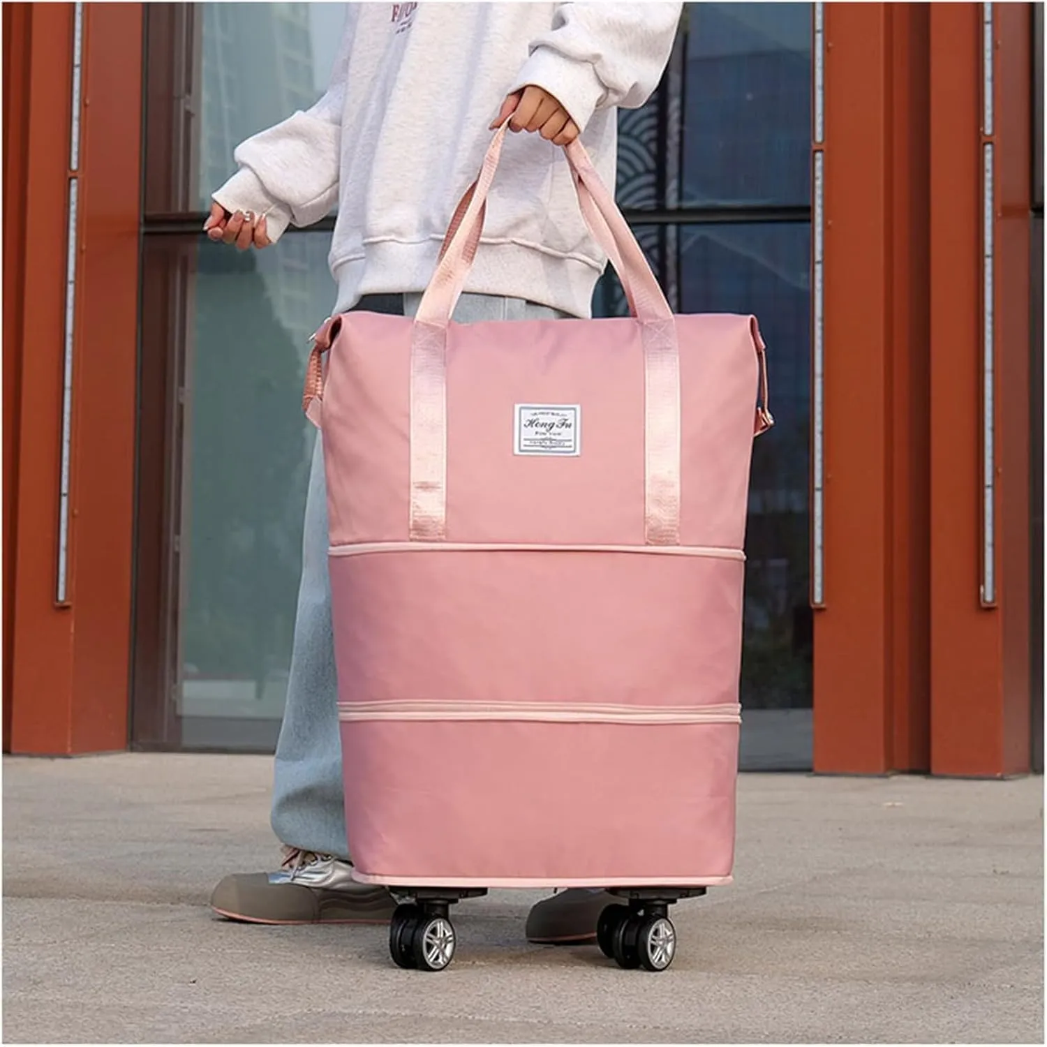 Beente/Pepepo/Kulken Travel Bag with Wheels, 2025 New Large Capacity Travel Bag with Wheels - Universal Wheel Removable, Wide-Open Travel (Blue)