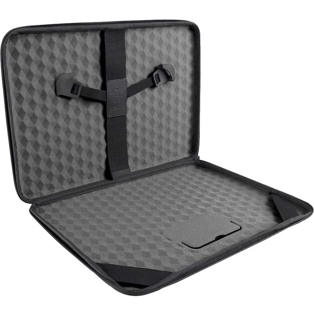 Belkin Air Protect Carrying Case (Sleeve) for 14 Notebook - Black - Shock Absorbing, Damage Resistant Interior, Drop Resistant Interior, Tear Resistant, Wear Resistant - Shoulder Strap, Handle - 9.5 Height x 7.1 Width