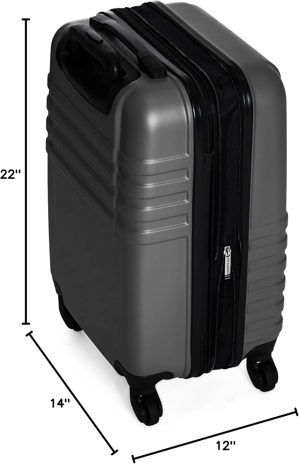 Ben Sherman Hereford Spinner Travel Upright Luggage, Grey, 20-Inch Carry On