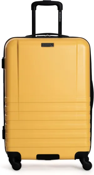 Ben Sherman Hereford Spinner Travel Upright Luggage, Mustard, 24-Inch Checked