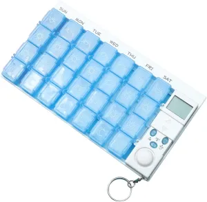 BESPORTBLE 7 Organizer Electronic Electric Alarm Clock time Locking Container Medication Organizer Electronic Organizer case Medicine Organizer Mini Travel Timer