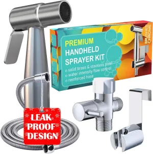 Bidet Sprayer - Jet Spray for Toilet, Adjustable Water Pressure, Easy to Install - Toilet Faucet, Bidet Attachment for Toilet, Muslim Shower for Feminine Wash and Cloth Diaper Sprayer