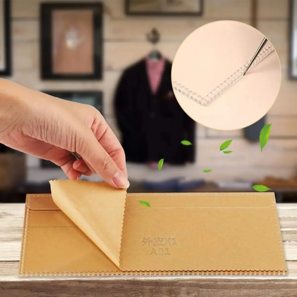 Bifold Leather Wallet Acrylic Template