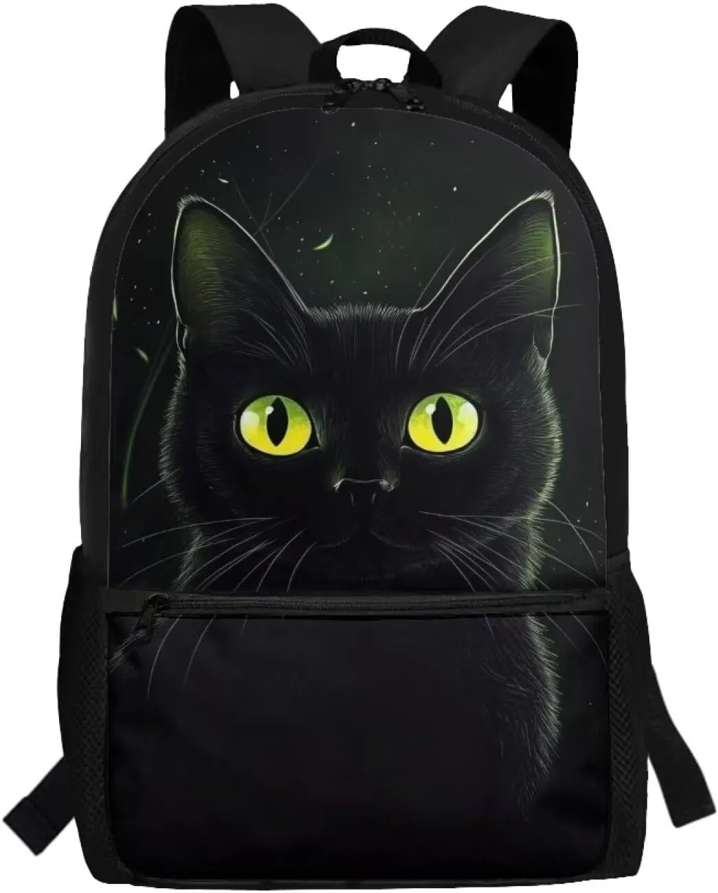 Black Cat Backpack Schoolbags for Boys Girls Casual Sport Daypack Elementary Primary Large Capacity Bookbags