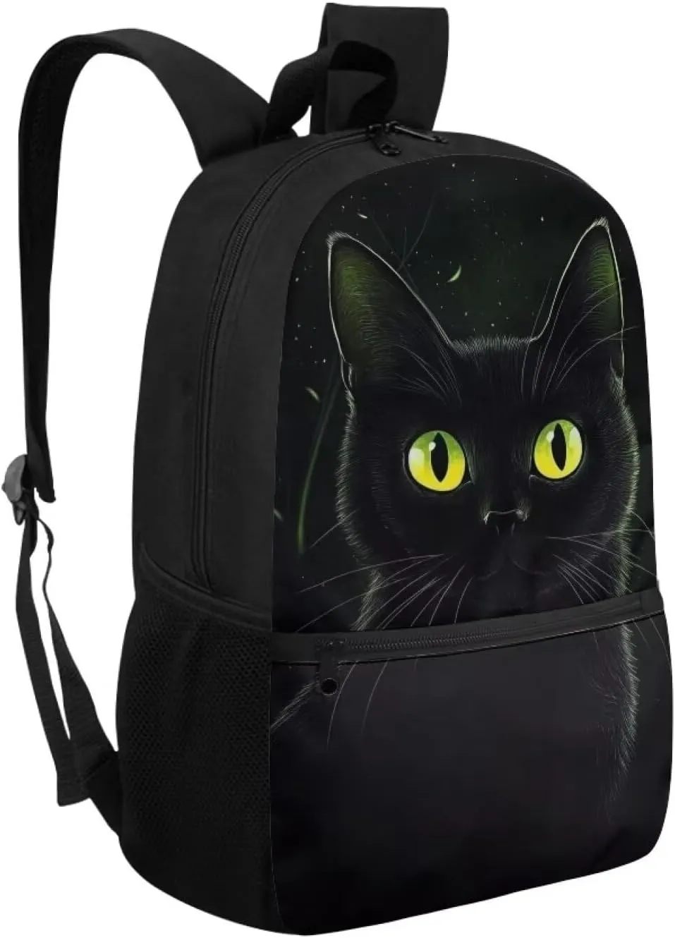 Black Cat Backpack Schoolbags for Boys Girls Casual Sport Daypack Elementary Primary Large Capacity Bookbags