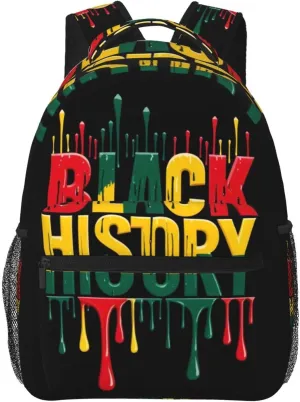 Black History Month Backpack Lightweight Laptop Backpack Casual Daypack Travel Double Shoulder Bag For Women Men