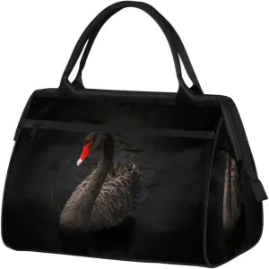 Black Swan Waterfowl Lake Travel Duffel Bag Sports Travel Duffel Bag Waterproof Durable Large Gym Tote Bag Weekender Overnight Bag for Women Travel Gym Yoga