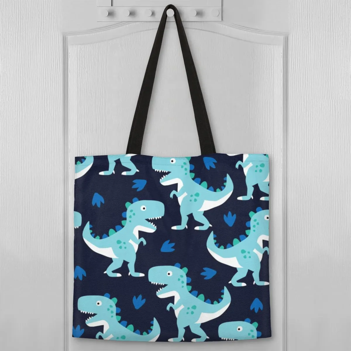 Blue Butterfly Among Sunflowers Canvas Tote Bag for Women Men Stylish Tote Handbag Shoulder Bag Reusable Grocery Bag