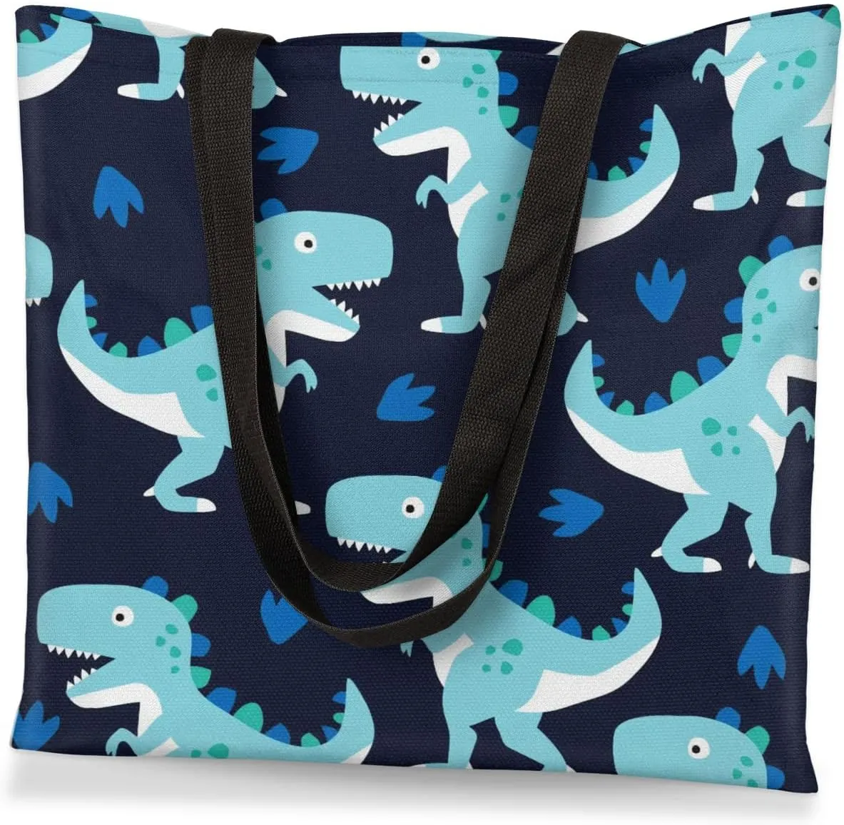 Blue Butterfly Among Sunflowers Canvas Tote Bag for Women Men Stylish Tote Handbag Shoulder Bag Reusable Grocery Bag