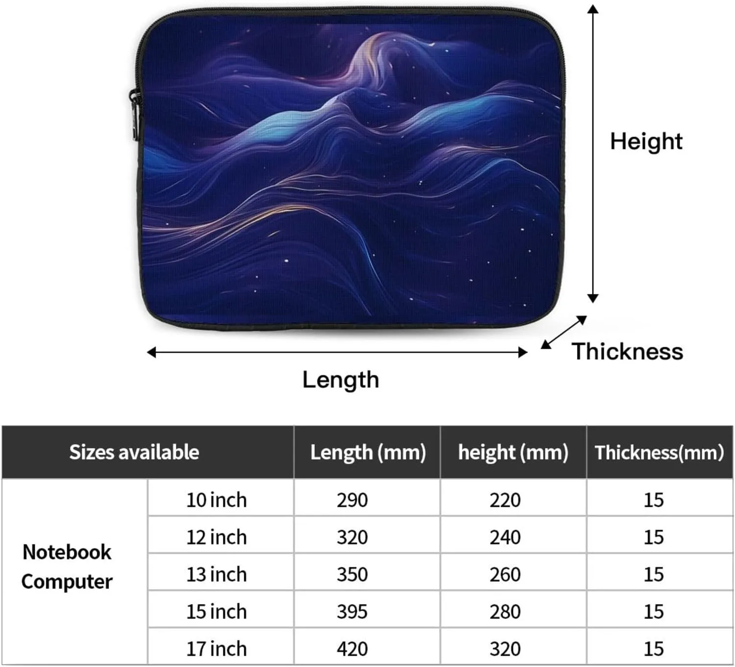 Blue Marble Veins Laptop Inner Bag Laptop Sleeve Case Briefcase Carrying Laptop Cover