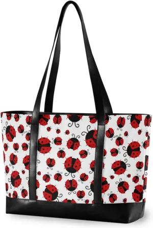 Blueberry Fruit Laptop Tote Bag for Women - Canvas Teacher Work Travel Bag with Zipper