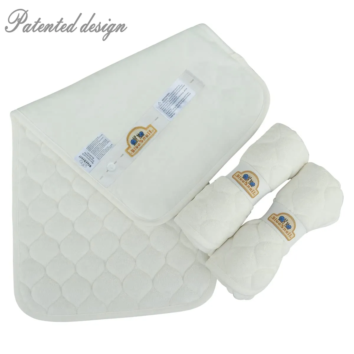 BlueSnail Quilted Thicker Waterproof Changing Pad Liners,3 Count(Snow White 13” x 27”)
