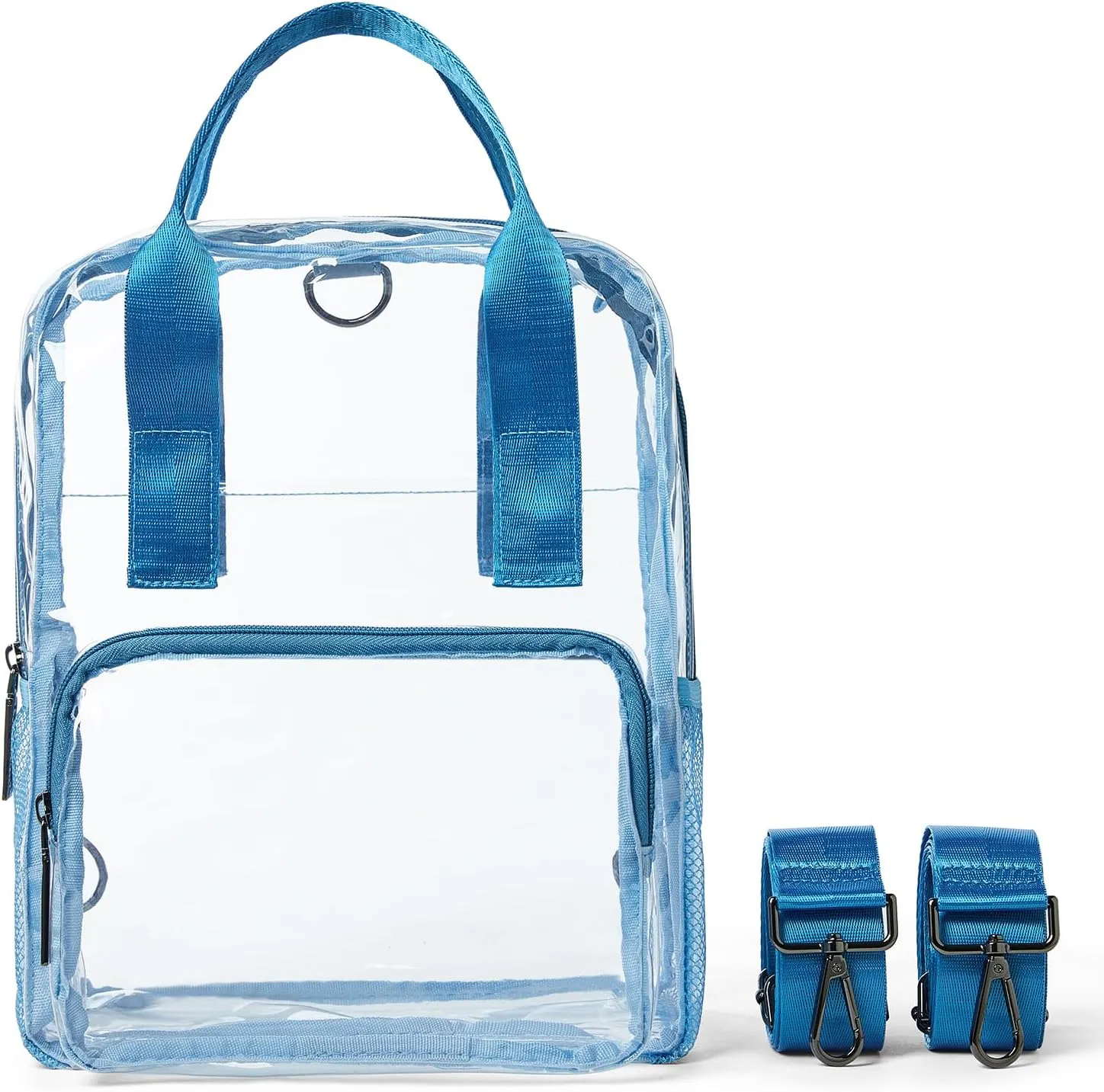 Bluome Clear Bag For Stadium Events 12×6×12 Crossbody Beach Lunch Tote Transparent Bag Purse Stadium Approved For Women Men