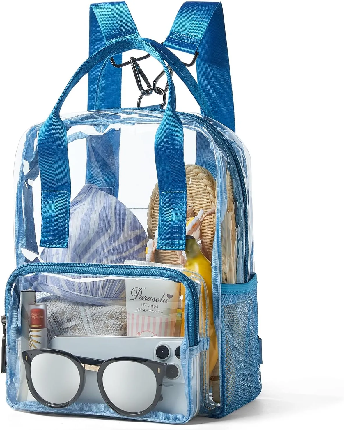 Bluome Clear Bag For Stadium Events 12×6×12 Crossbody Beach Lunch Tote Transparent Bag Purse Stadium Approved For Women Men