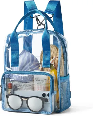 Bluome Clear Bag For Stadium Events 12×6×12 Crossbody Beach Lunch Tote Transparent Bag Purse Stadium Approved For Women Men