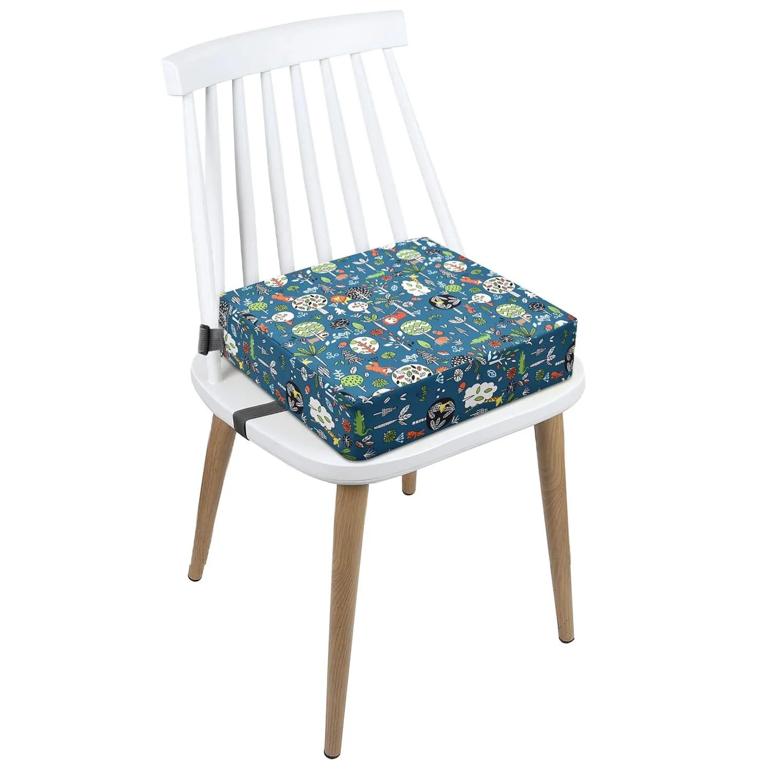 Booster Seat for Kitchen Chair - Washable Toddler Booster for Dining Table, Portable Travel Increasing Cushion for Kid (Forest Green)
