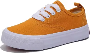Boys and Girls Low Top Sports Shoes Lace up Canvas Children's Shoes Comfortable and Lightweight Skateboarding Shoes