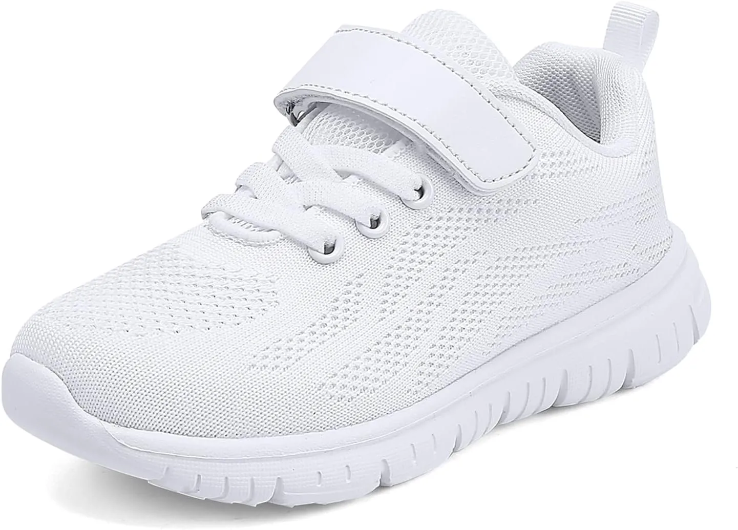Boys Girls Sneakers Mesh Breathable Casual Lightweight Fashion Tennis Running Sport Primary School Students Athletic Kid Shoes White 11.5 US