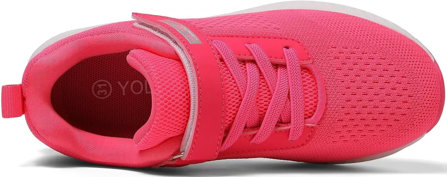 Boys Girls Tennis Shoes Kids Lightweight Breathable Sneakers Non-Slip Running Sport Athletic