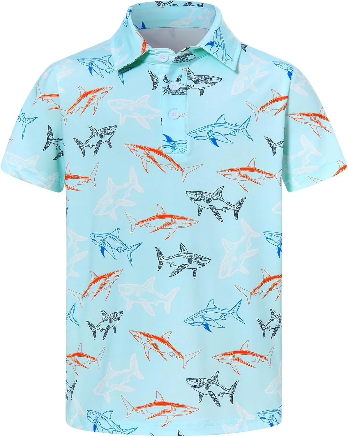 Boys Performance Polo Shirt Short Sleeve Golf Clothes for Active Casual Size 5-14
