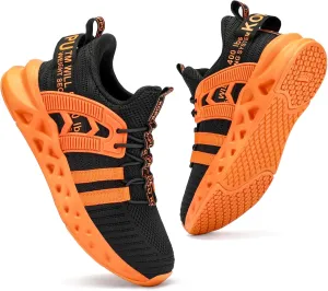 Boys Tennis Shoes Girls Kids Slip on Sneakers Lightweight Running Shoes for Athletic Walking