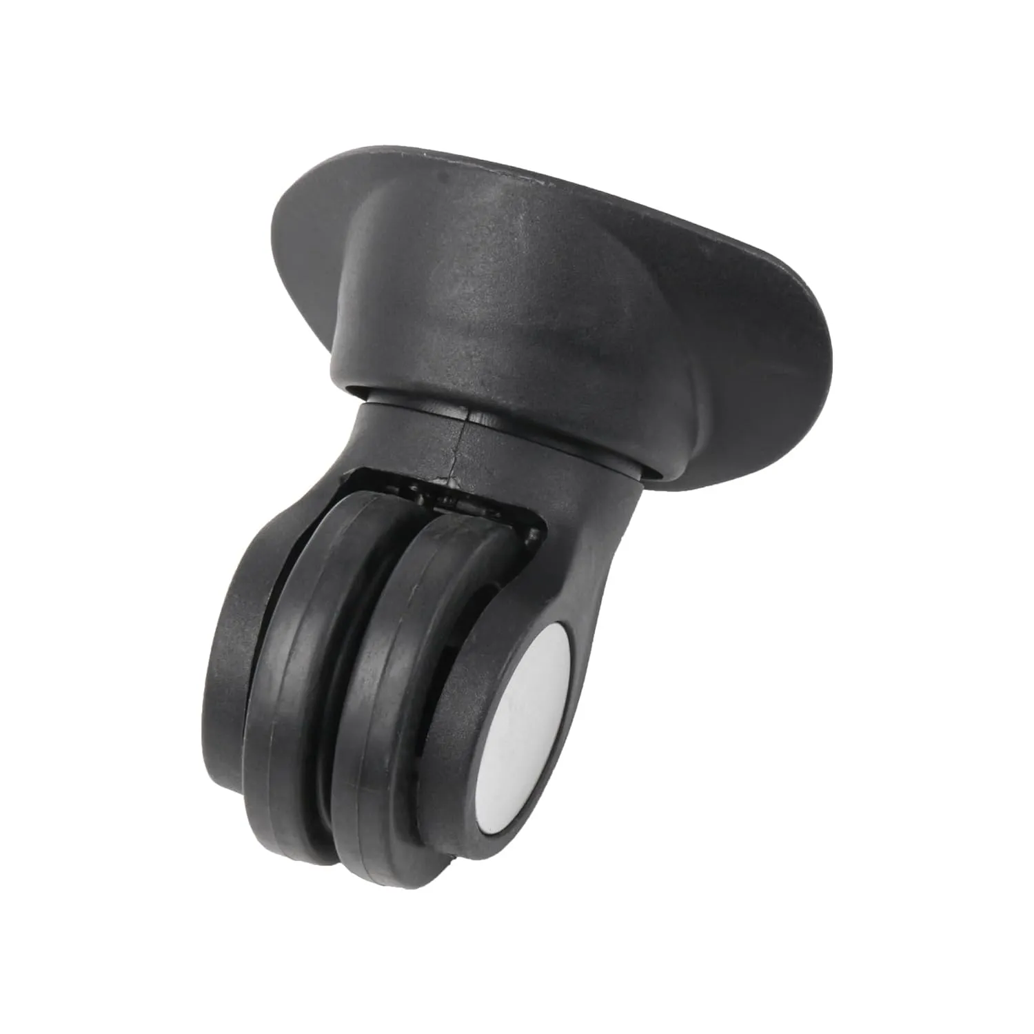 BQLZR Black Spinner Luggage Wheel Left & Right Plastic Swivel Caster Wheels with 3 Holes,Hole Pitch (1.22"/1.22"/1.06"),for Luggage Suitcase Trolley 360 Degree Rotation