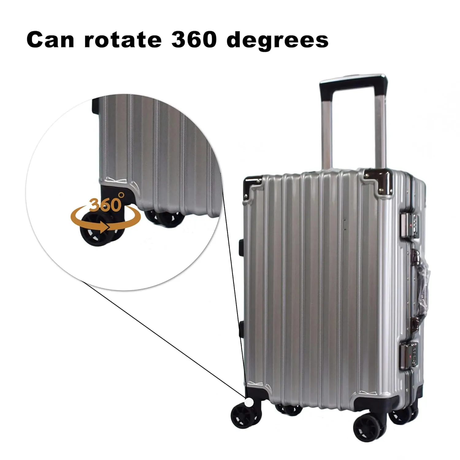BQLZR Black Spinner Luggage Wheel Left & Right Plastic Swivel Caster Wheels with 3 Holes,Hole Pitch (1.22"/1.22"/1.06"),for Luggage Suitcase Trolley 360 Degree Rotation