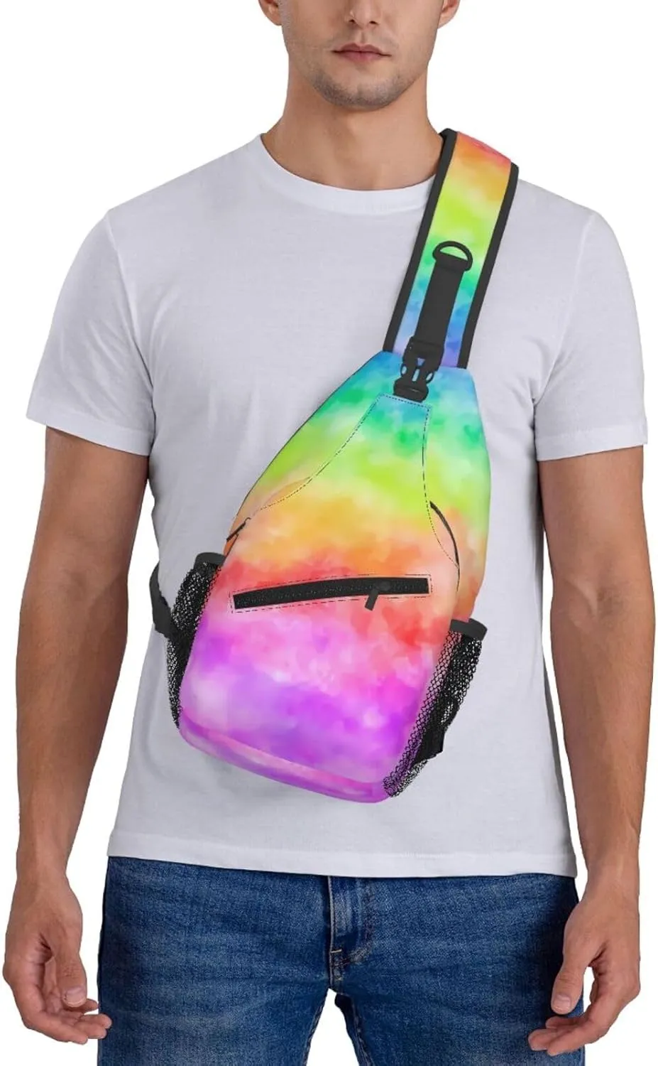 Breast Cancer Awareness Ribbon Faith Hope Love Sunflower Crossbody Bag Sling Bag Chest Bags Travel Shoulder Backpack