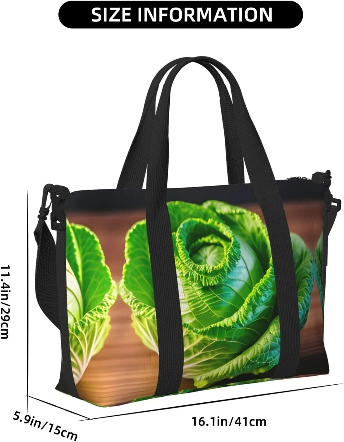 Bright Cabbage Travel Bags, Weekender Carry On For Women, Sports Gym Bag, Workout Duffel Bag,Overnight