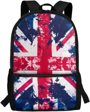 British Flag Print Kids Backpack Girls Boys Bookbags for Preschool, Lightweight School Backpack for Primary Elementary Kindergarten