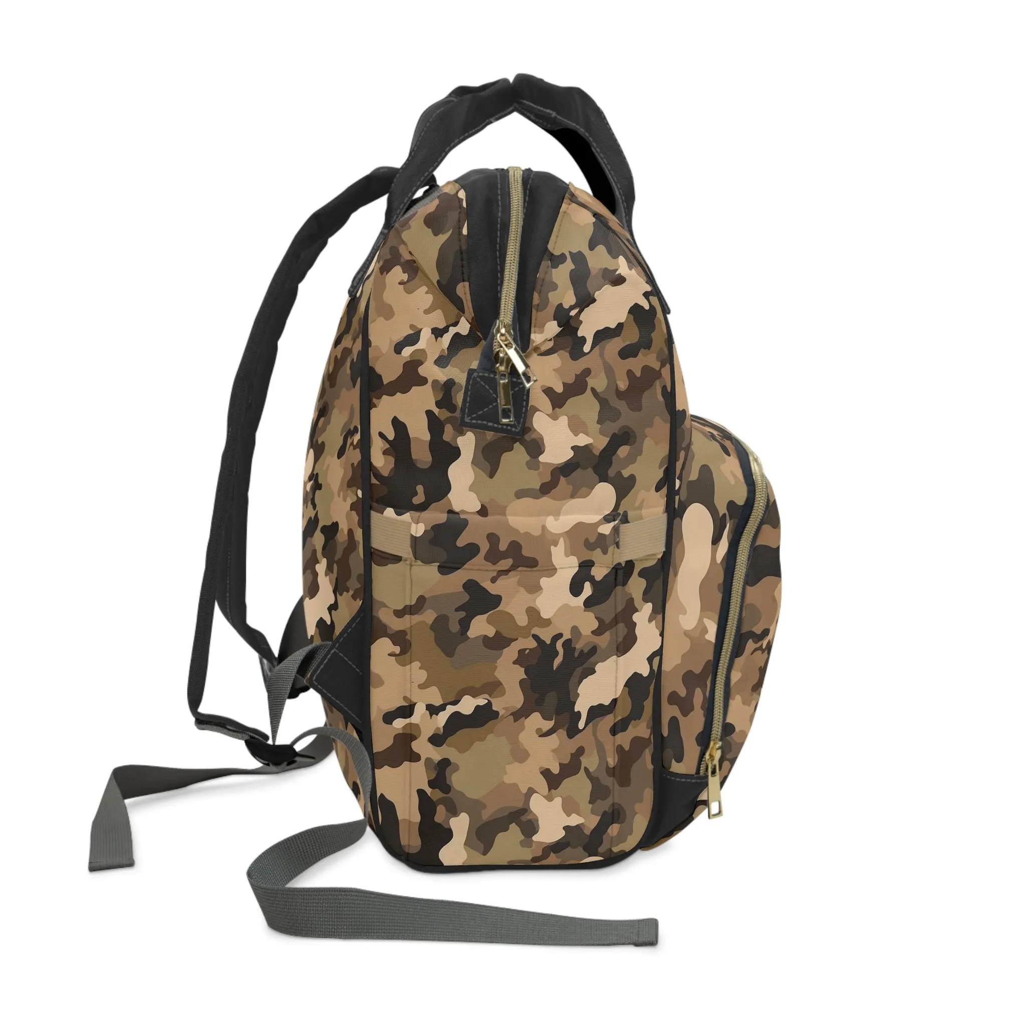 brown Camo Diaper Backpack